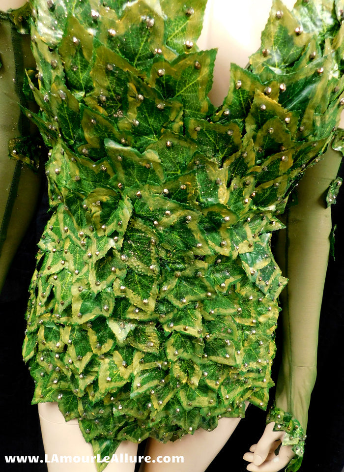 Full Gold Mother Nature Nightshade Botanical Villain Monokini Bodysuit – Handmade Rave Cosplay Halloween Costume