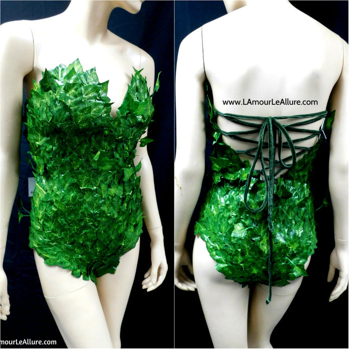 Full Mother Nature Nightshade Botanical Villain Monokini Body Suit Costume Rave Bra Cosplay Halloween