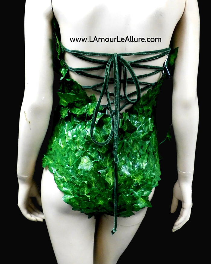 Full Mother Nature Nightshade Botanical Villain Monokini Body Suit Costume Rave Bra Cosplay Halloween