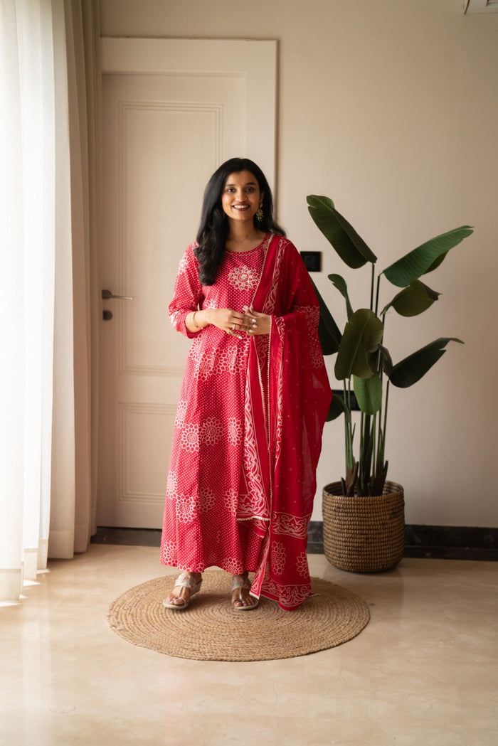 Gaurisha Bandhej Anarkali Suit