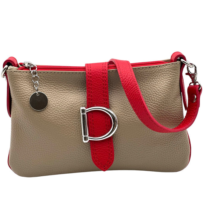 Taupe / Red / One Size