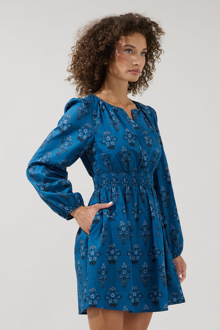 Girna Long Sleeve Mini Dress Gardena Floral