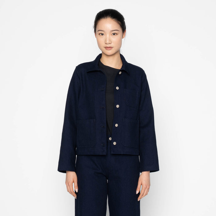 Gracie Jacket - Maekake Dobby - Indigo by Naked & Famous Denim