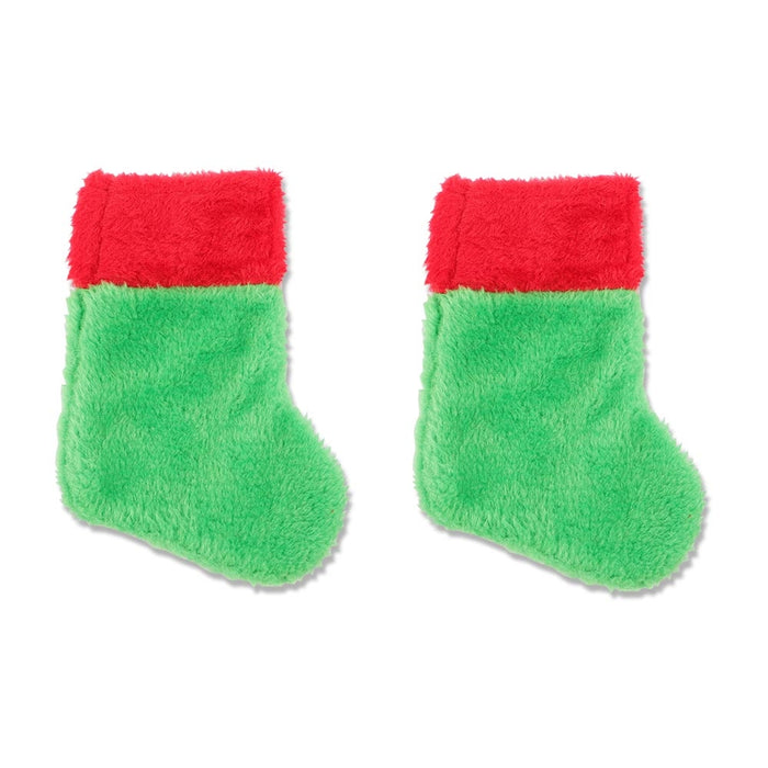 Green Mini Red Stocking 2 Pack | Poundstretcher  339956-GREEN