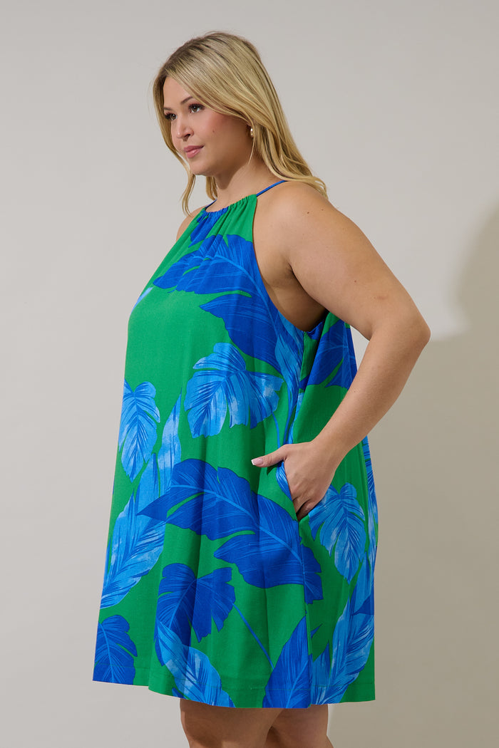Haity Shift Mini Dress Gresia Tropical Curve