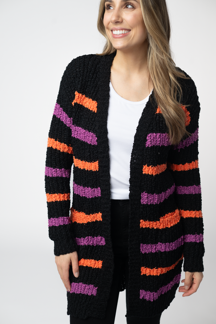 Halloween Striped Cardigan by Michelle Mae