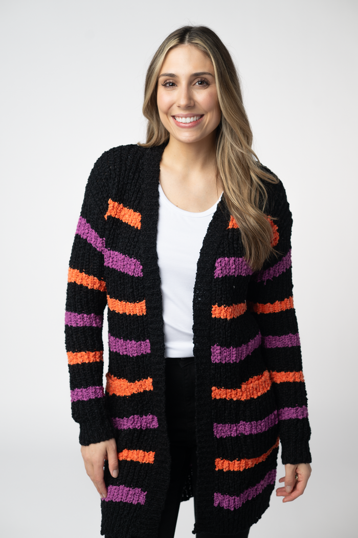 Halloween Striped Cardigan by Michelle Mae