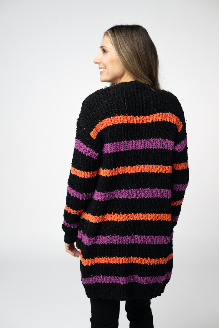 Halloween Striped Cardigan by Michelle Mae