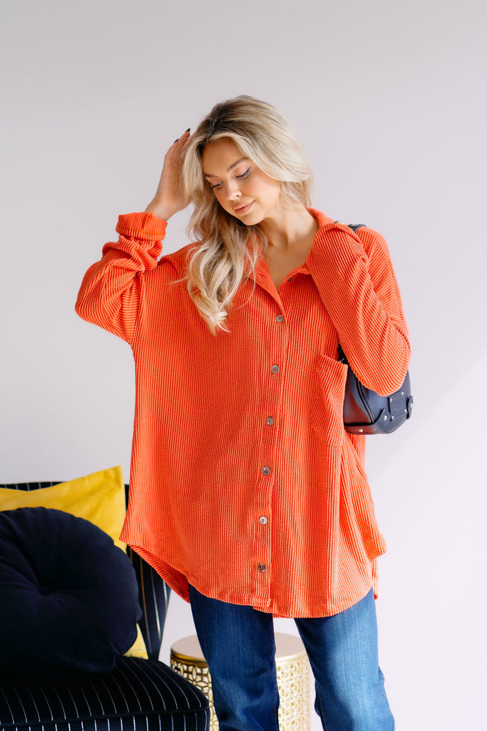 Harvest Hex Ribbed Oversized Cardigan