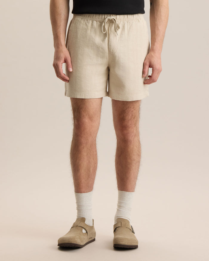 HEMP HERRINGBONE SHORT