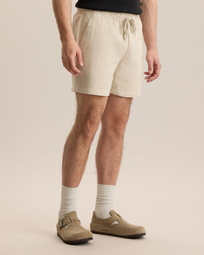 HEMP HERRINGBONE SHORT