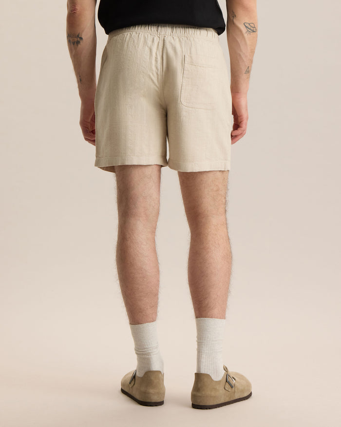 HEMP HERRINGBONE SHORT
