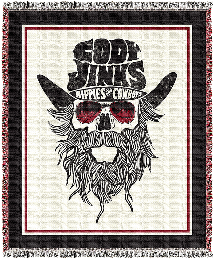 Hippies and Cowboys Woven Throw Blanket