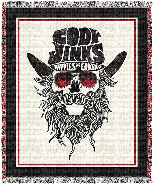 Hippies and Cowboys Woven Throw Blanket