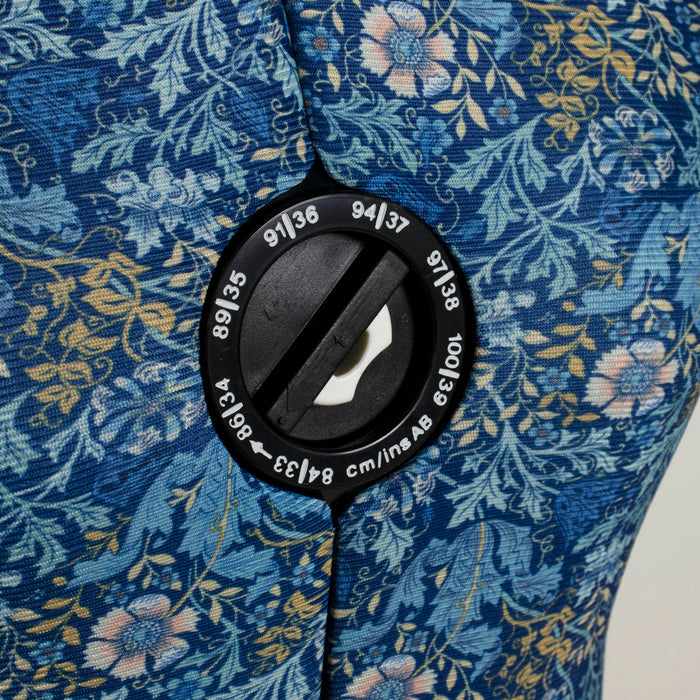 Hobby Gift: Adjustable Dress Form Dressmaker's Mannequin - Woodblock Floral Print