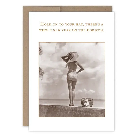 Hold On To Your Hat Birthday Card