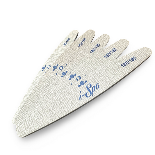 i-Spa Zebra Oval Nail File 180/180 | PACK OF 10