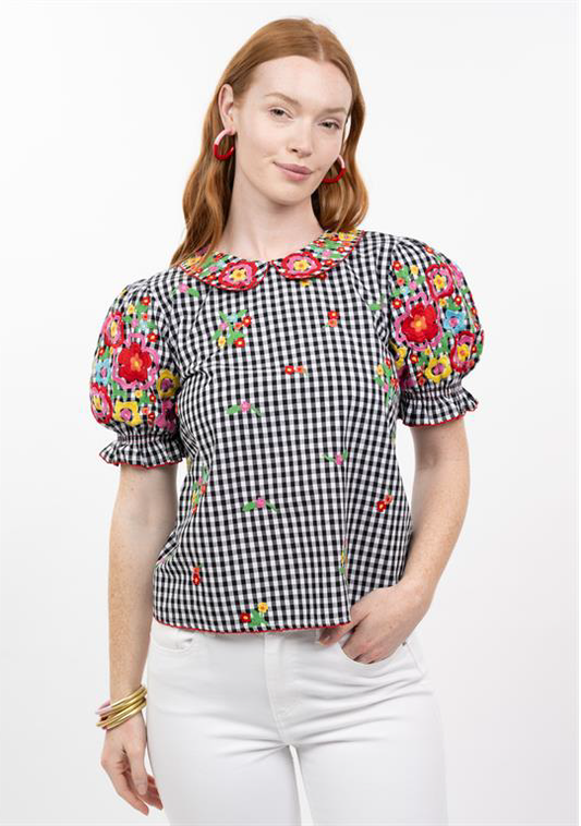 Ivy Jane TOP GINGHAM GARDEN