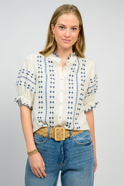 IVY JANE TOP ROWS OF EMBROIDERY
