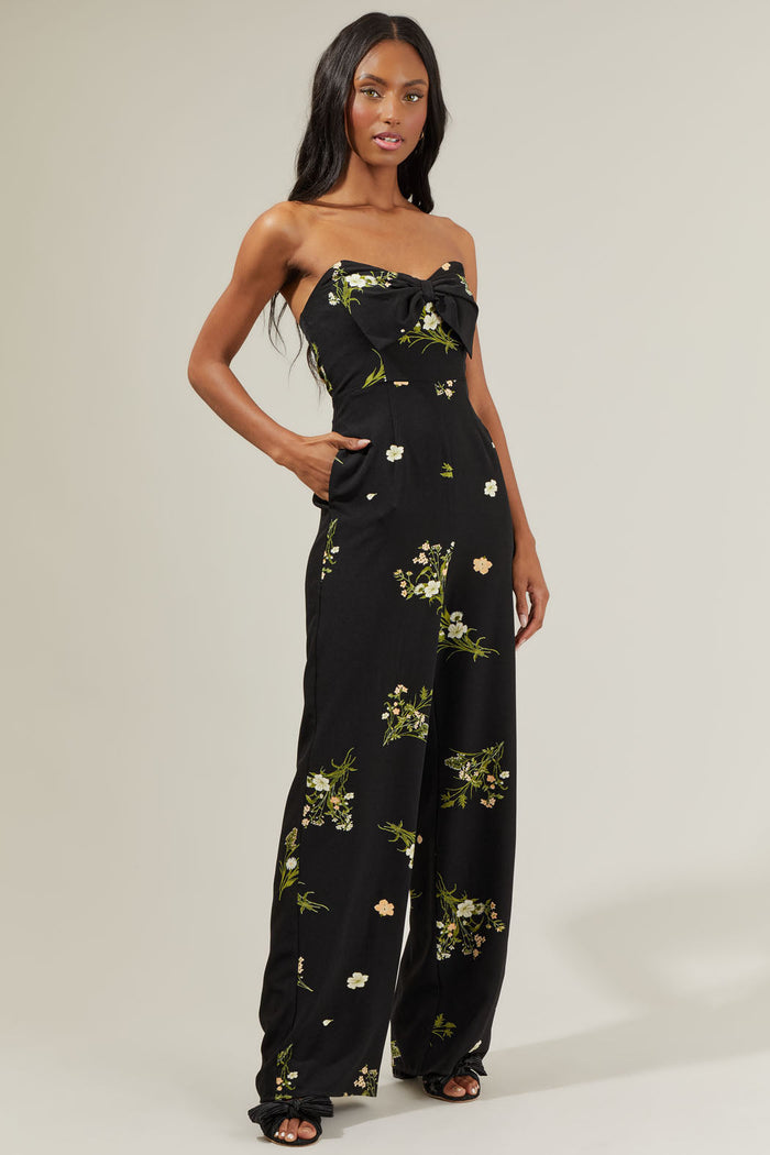 Jenna Floral Wide Leg Jumpsuit