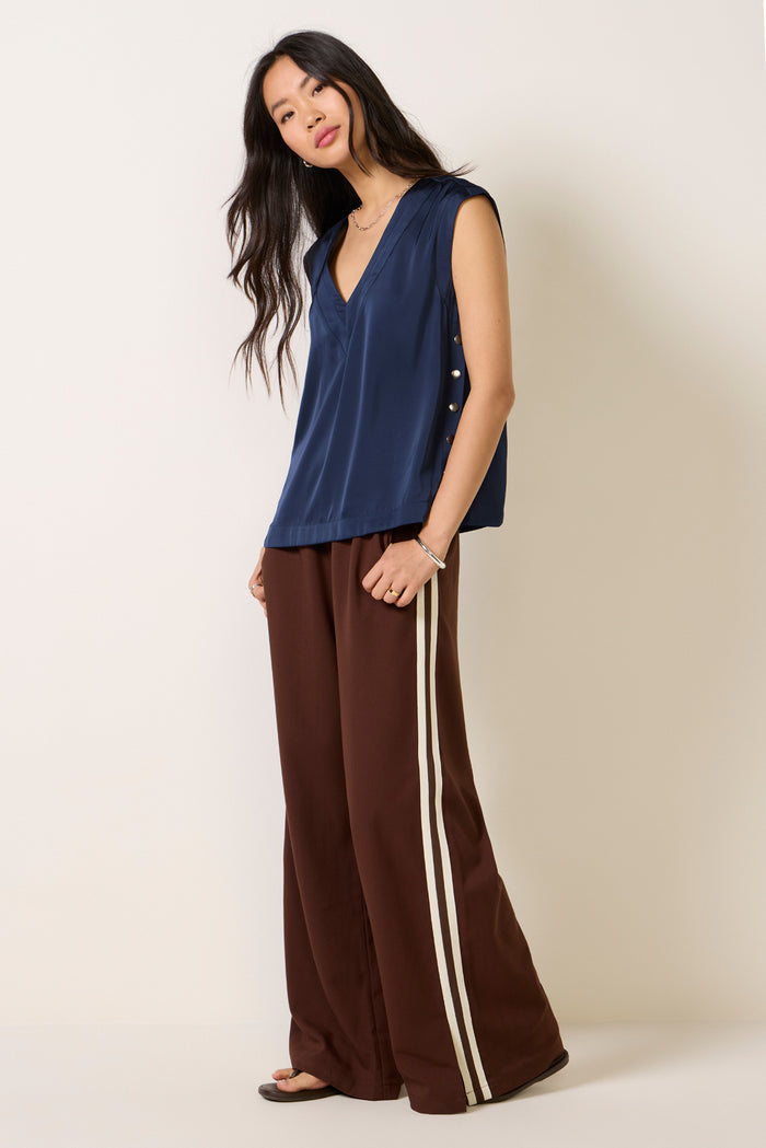 Keller Snap Satin Top