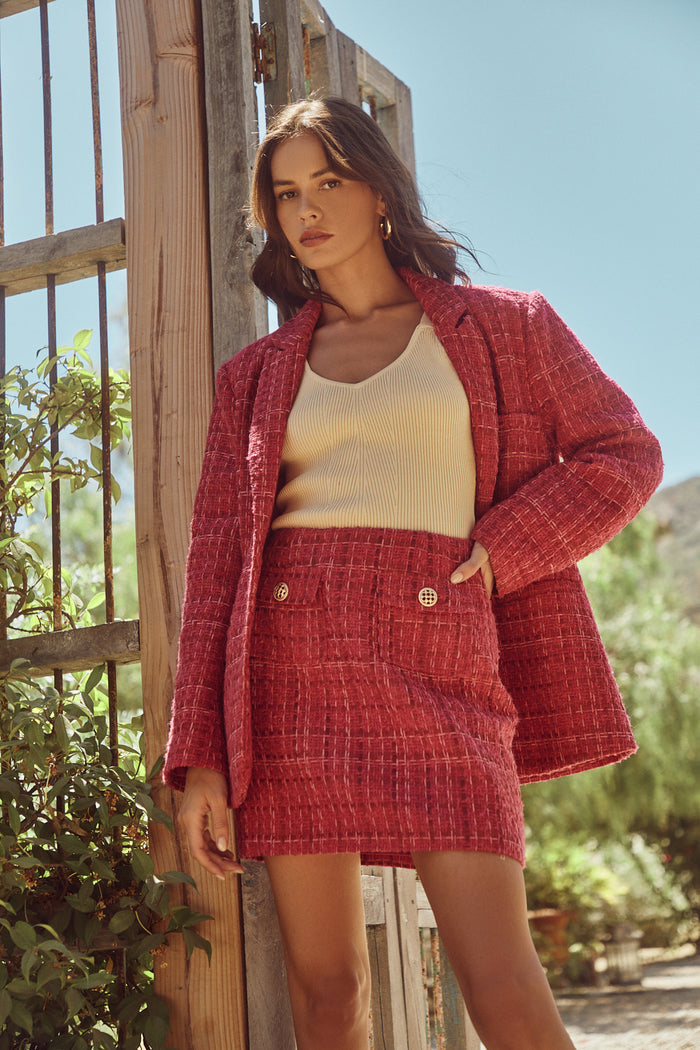 Ken Tweed Mini Skirt