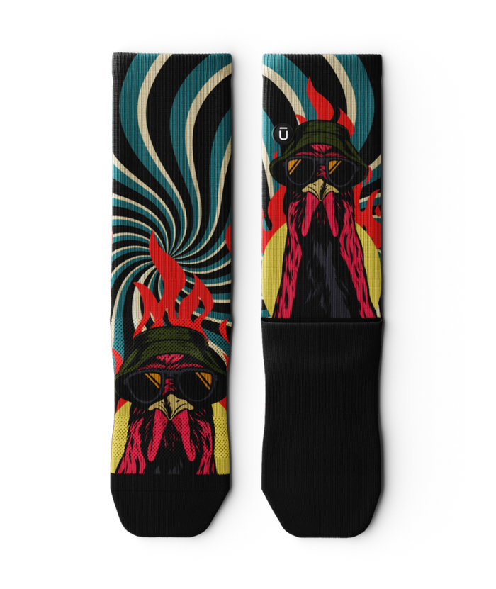 Lava Chicken Athletic Crew Socks