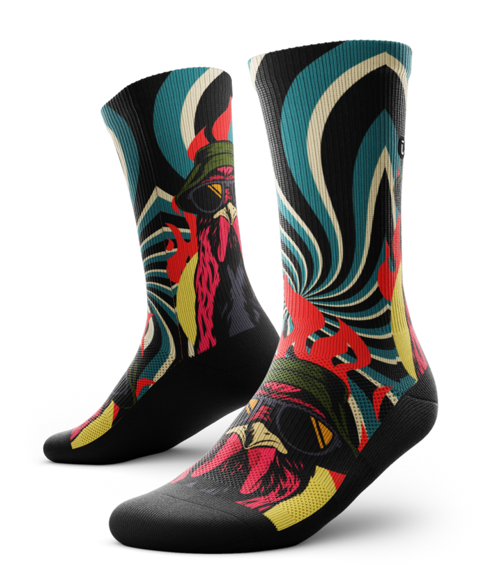 Lava Chicken Athletic Crew Socks