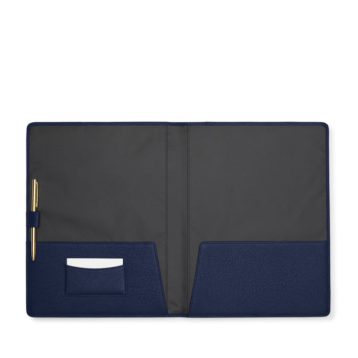Leather Folder Navy Blue