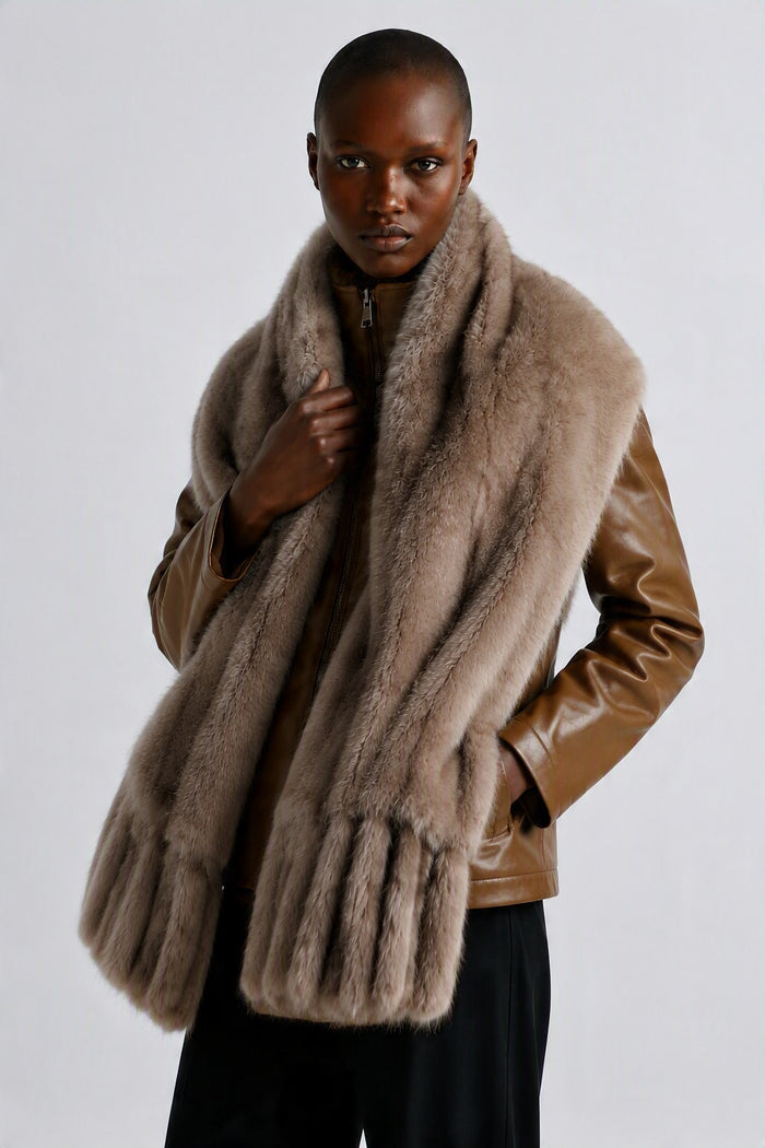 Leopard Faux-Fur Shoulder Wrap wholesale - image 4