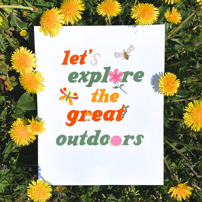 Let's Explore the Great Outdoors Art Print
