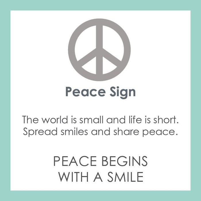 Lola Peace Sign Pendant - Gold & White