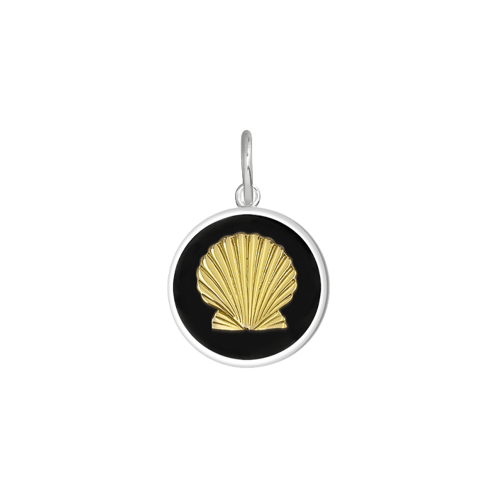 Lola Shell Pendant - Black & Gold
