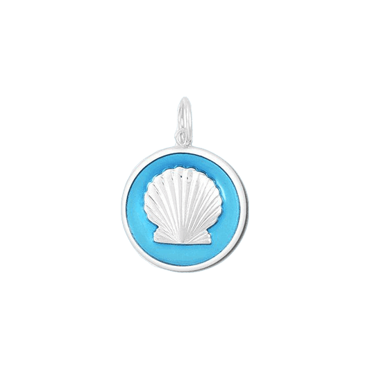 Lola Shell Pendant - Light Blue