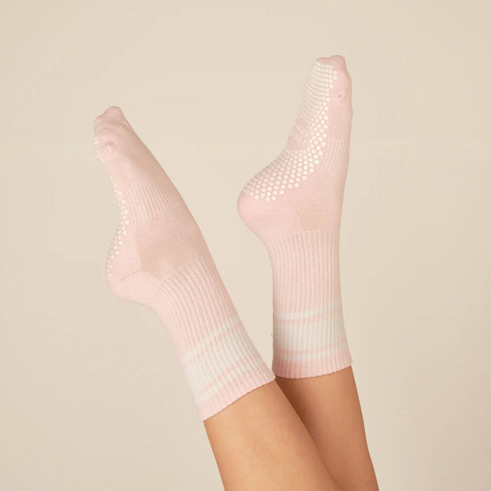Lucky Honey The Crew Stipe Grip Socks