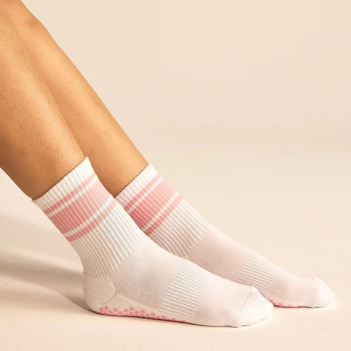 Lucky Honey The Crew Stipe Grip Socks