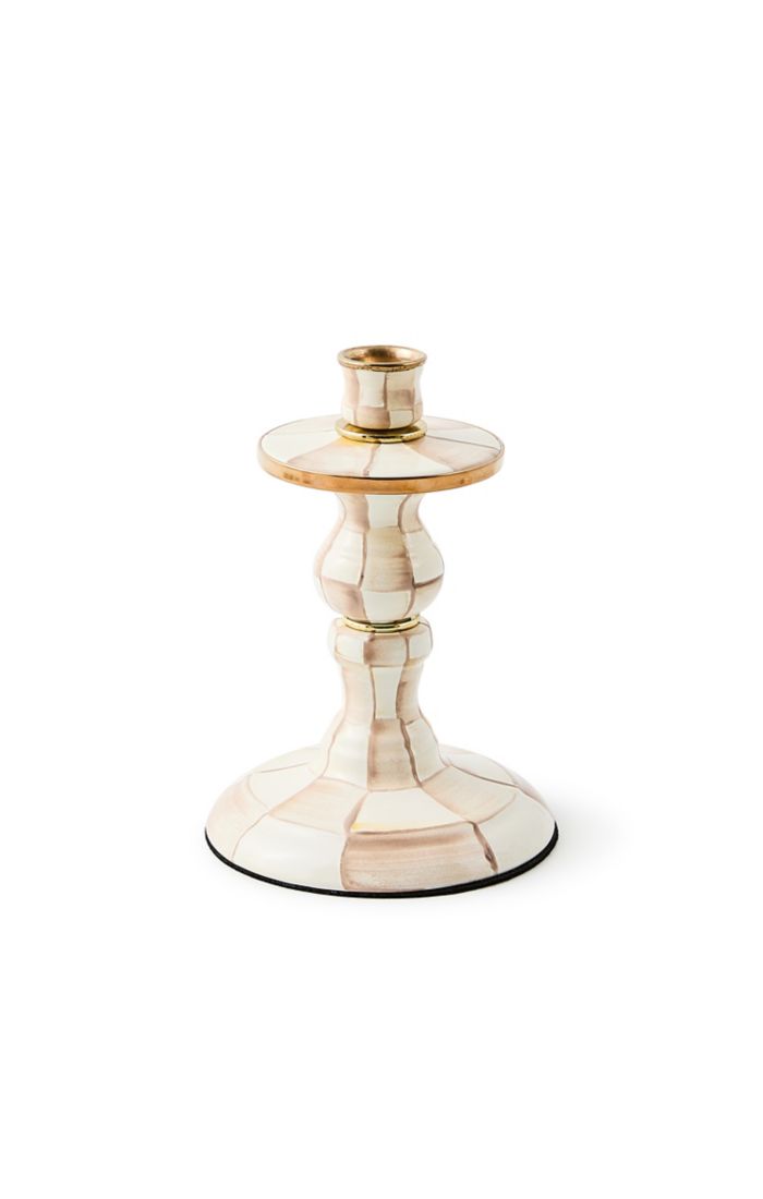 Mackenzie-Childs Candlestick Mocha Check (3 sizes)