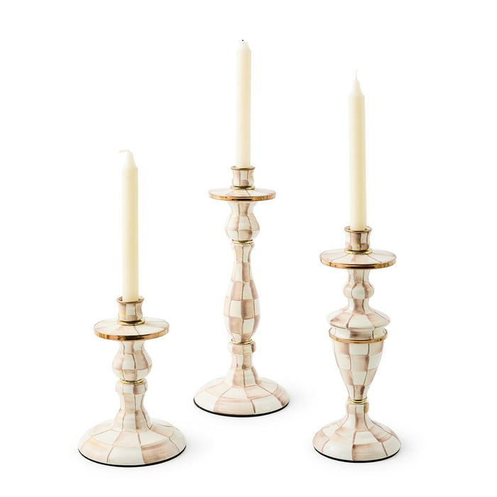 Mackenzie-Childs Candlestick Mocha Check (3 sizes)