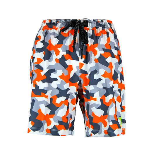 MENS Fit Trail Shorts | Orange Geo Camo