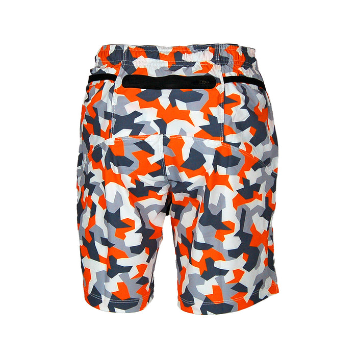 MENS Fit Trail Shorts | Orange Geo Camo