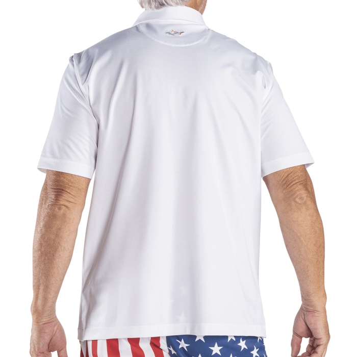 Men's Greg Norman Freedom Pique USA Polo - The Flag Shirt