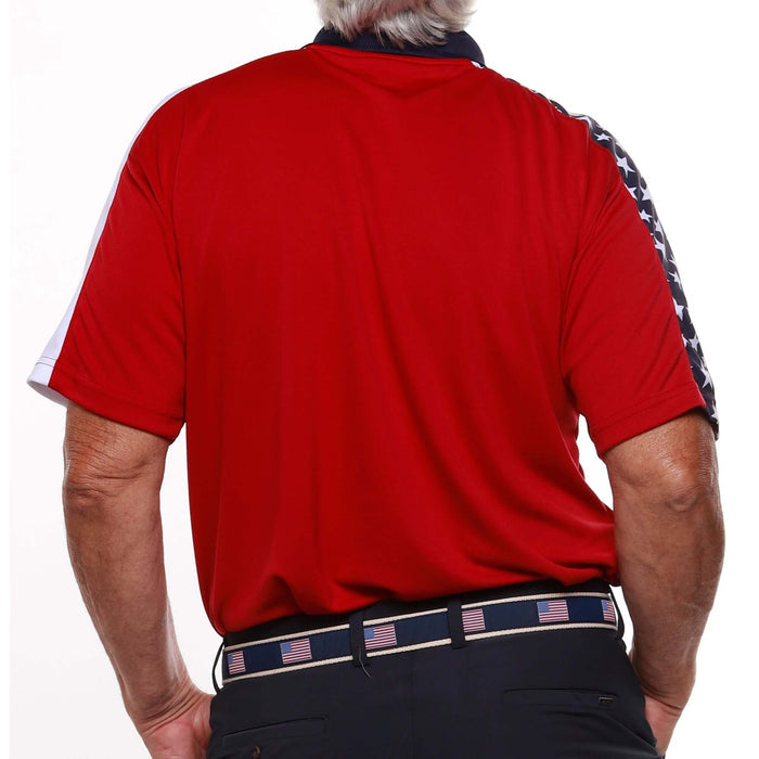 Men's Made in USA Patriotic Tech Polo Shirt - The Flag Shirt