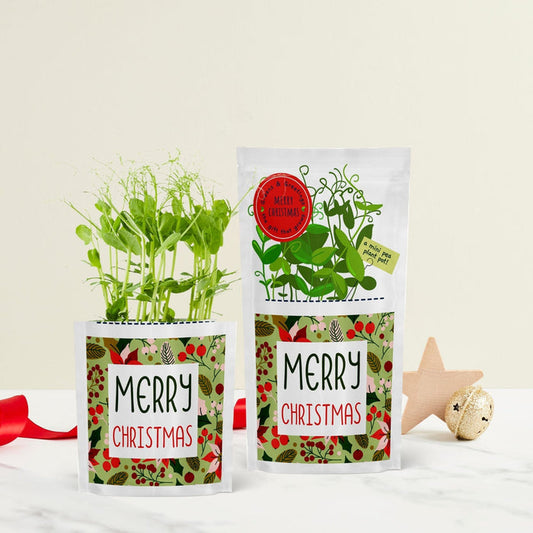 'Merry Christmas' Growable Microgreen Greetings Card