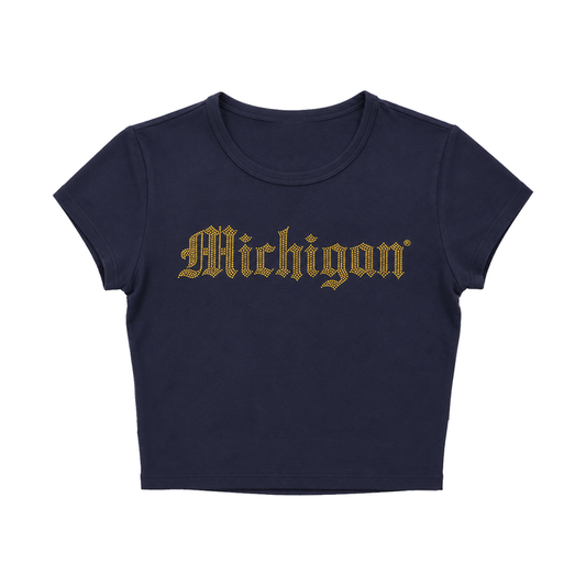 Michigan Rhinestone Freshman Tee