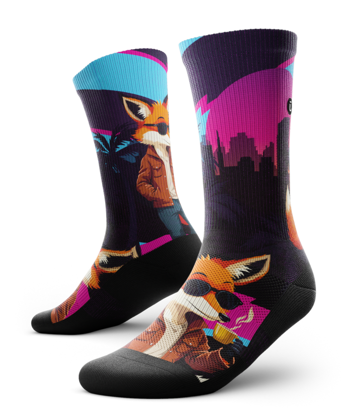 Midnight Fox Athletic Crew Socks