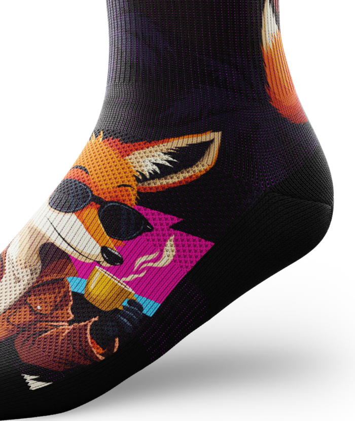 Midnight Fox Athletic Crew Socks