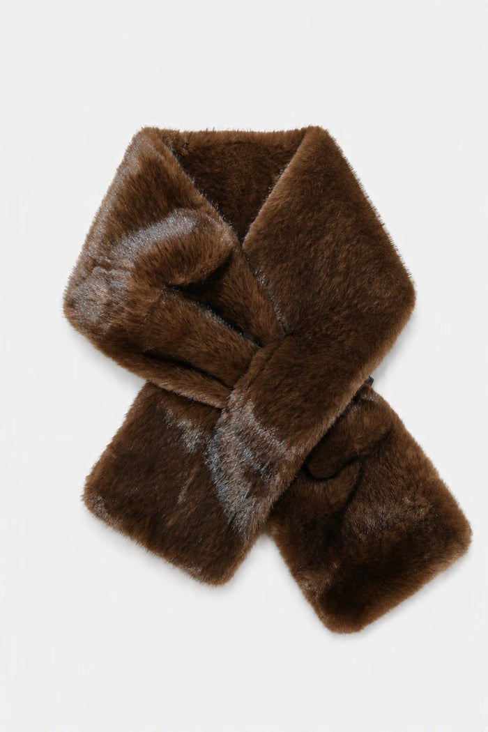 Mink-Effect Faux-Fur Scarf wholesale - image 1