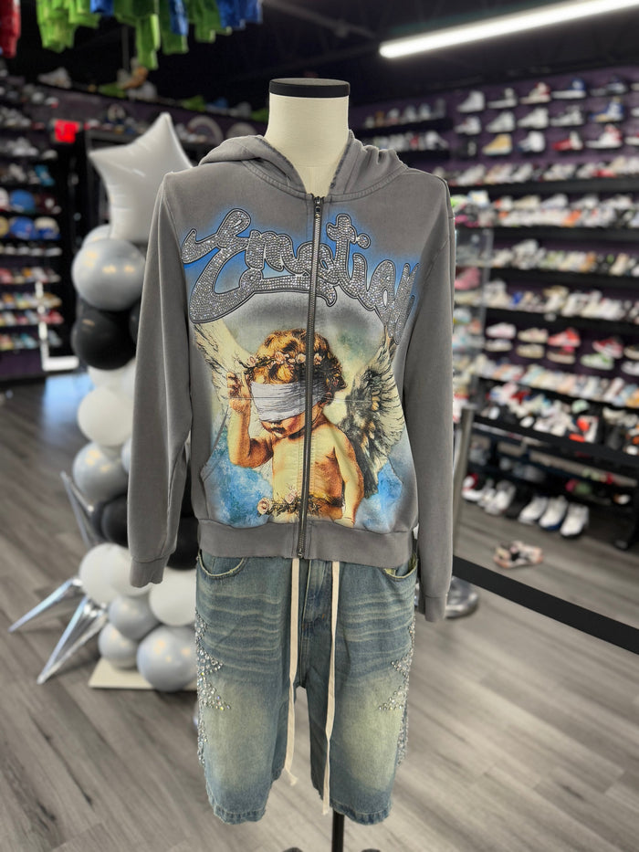 Mixed Emotions Zip Up Angel "Grey"