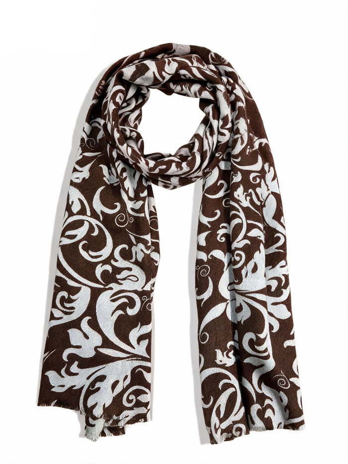 Monochrome Baroque Viscose-Blend Scarf wholesale - image 2