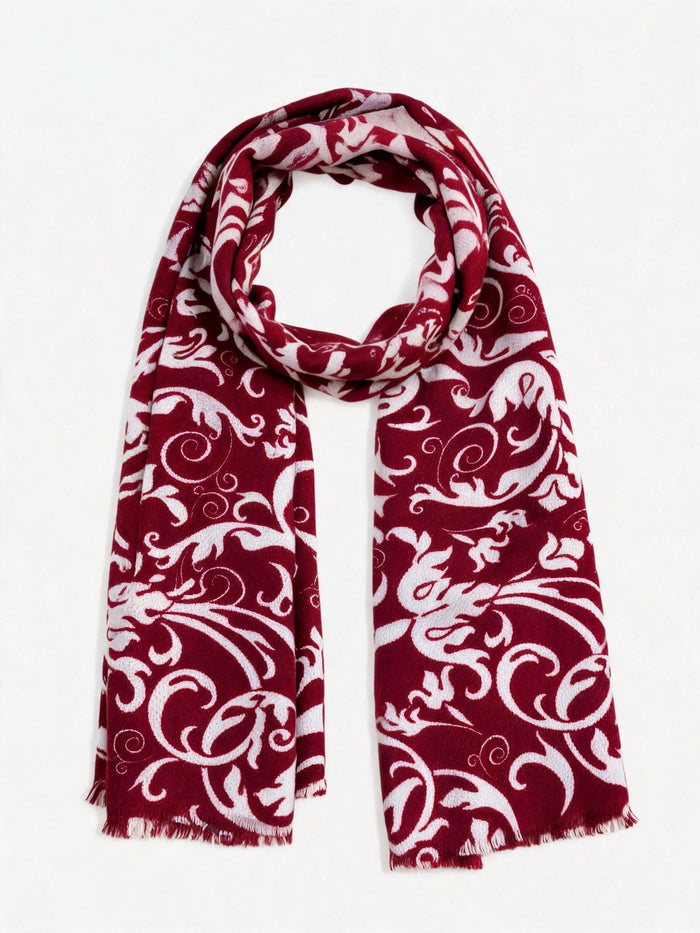 Monochrome Baroque Viscose-Blend Scarf wholesale - image 3